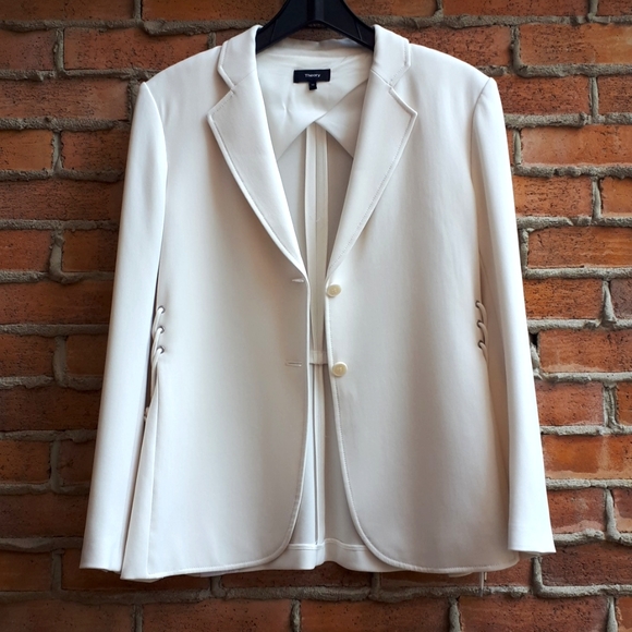 Theory Admiral Lace-Up Crepe Jacket - Picture 4 of 16